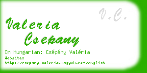 valeria csepany business card