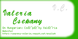 valeria csepany business card